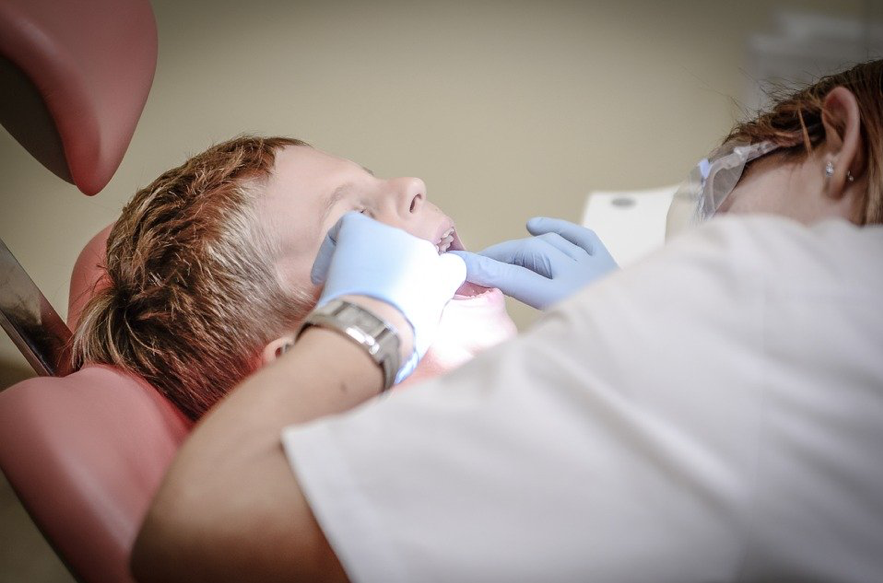 Kid getting braces